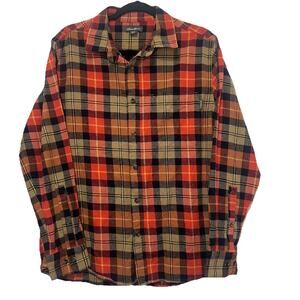 Eddie Bauer Mens M Long Sleeve Flannel Plaid Shirt Lumberjack Outdoors Country